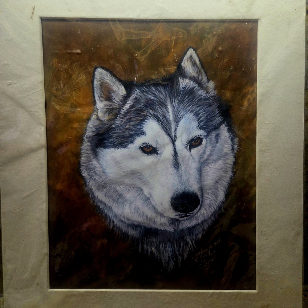 Majestic Wolf Art Print in Black and White